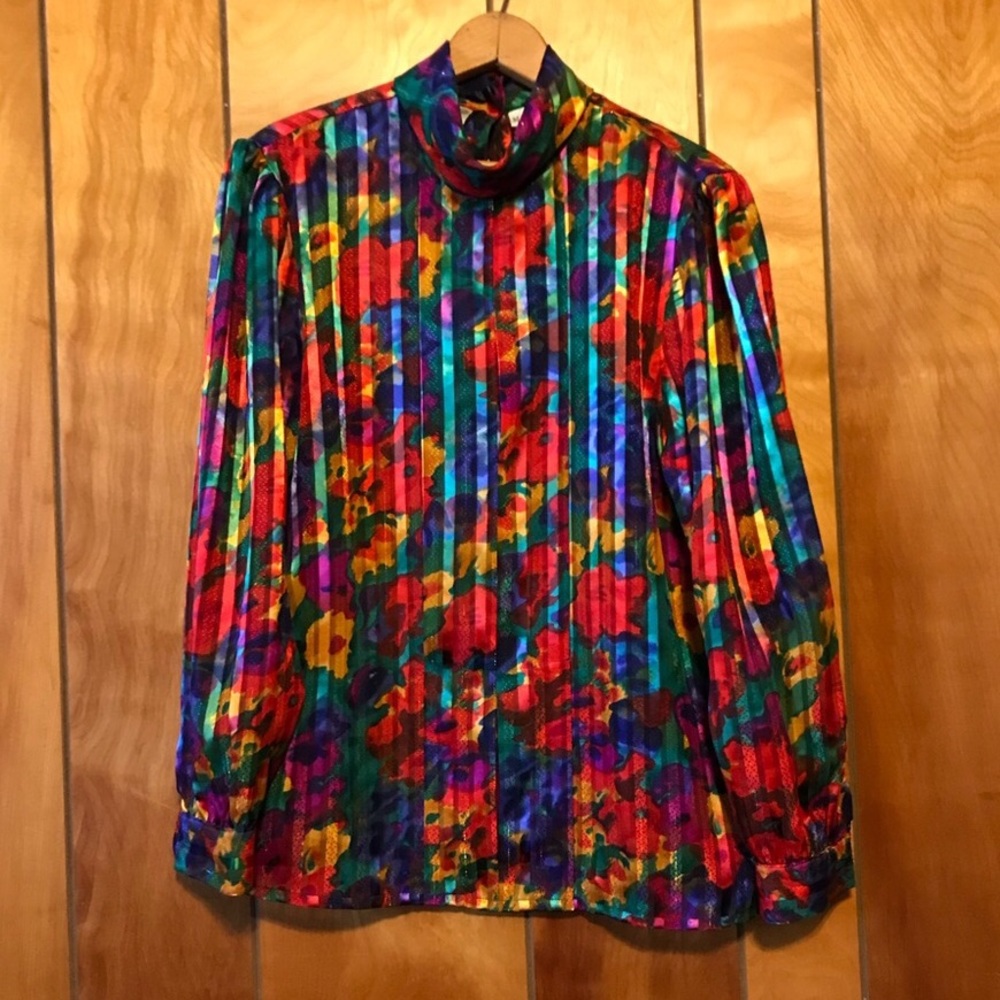 VTG 80s | floral blouse